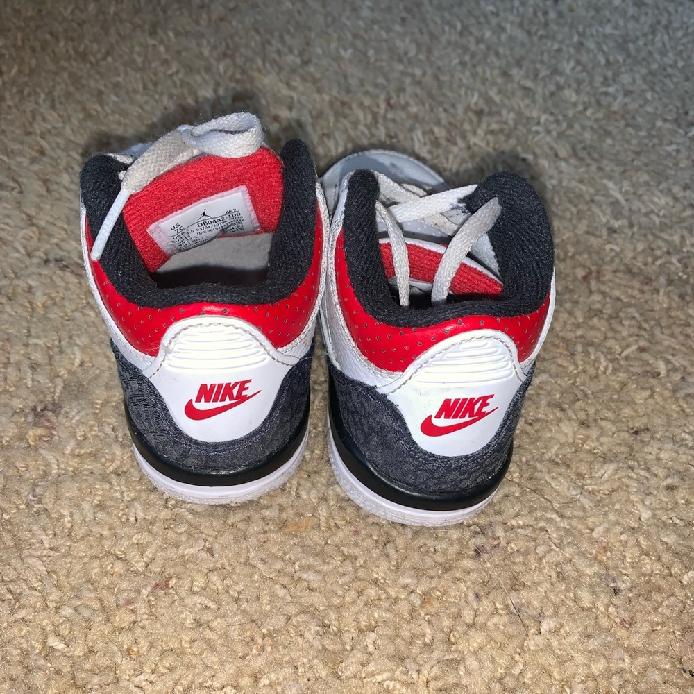 Jordan 3 Retro SE Fire Red Denim Toddler